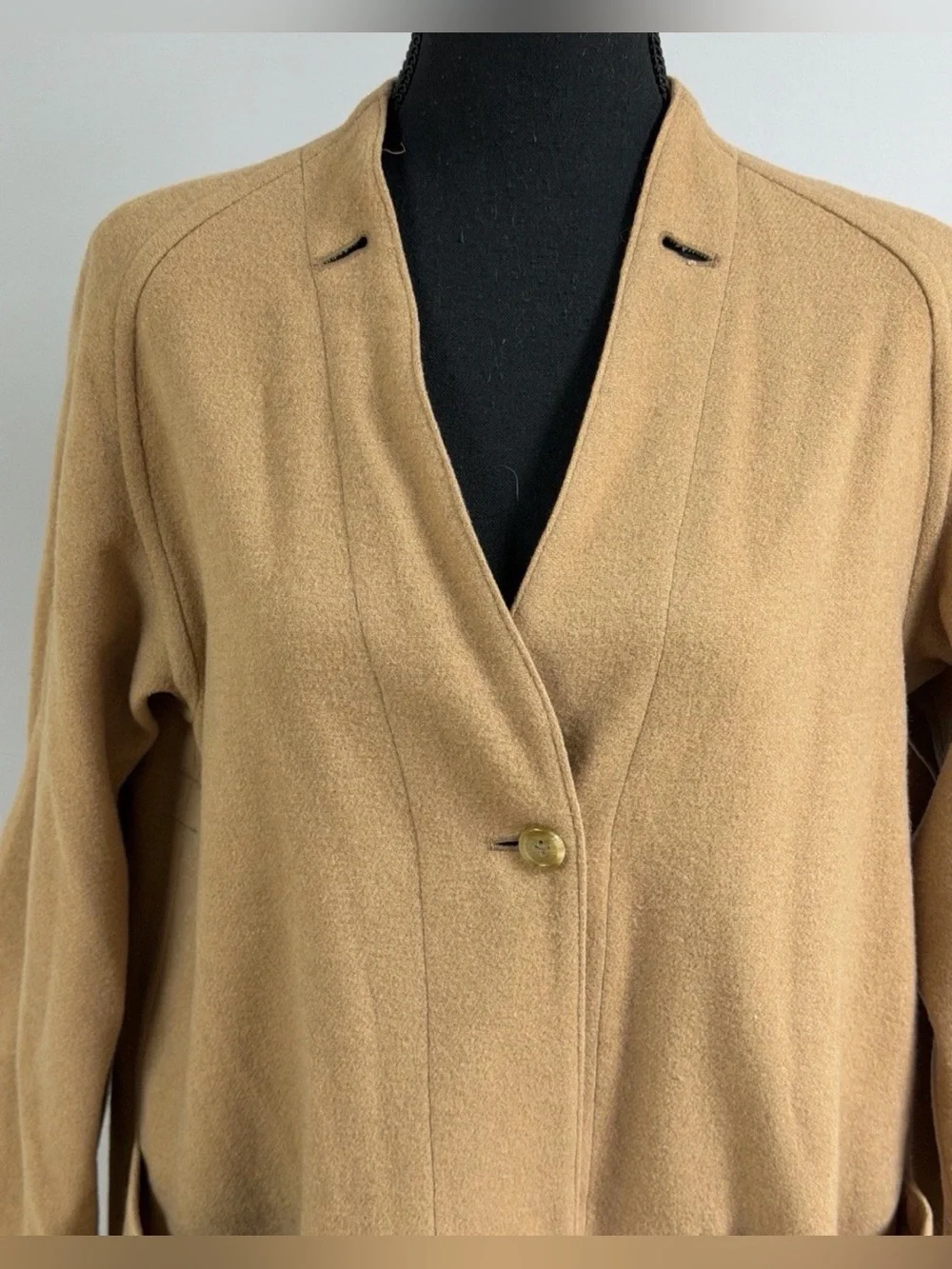 Vtg Burberry Removeable Liner Wool/Camel Hair Brown Trench Coat 90's Size M - Picture 5 of 8